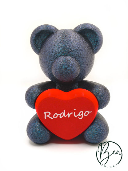 Oso con corazón personalizable