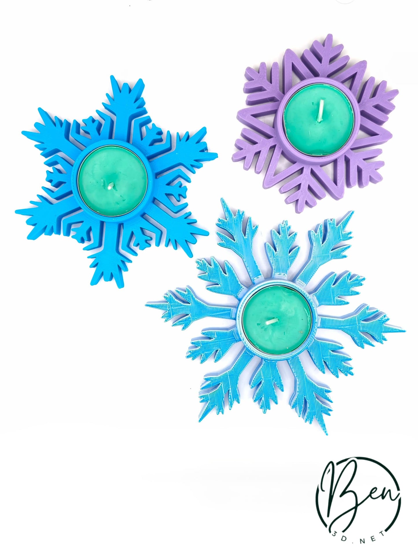 Pack 3 Portavelas Copo de Nieve